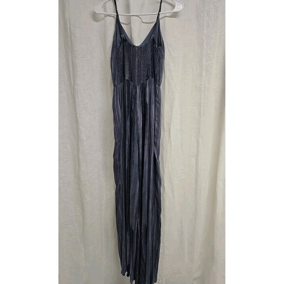 Soma Wknd Jumpsuit 100% Rayon Stripe Stone Blue Wash Pocket Women’s Size S - Picture 4 of 10